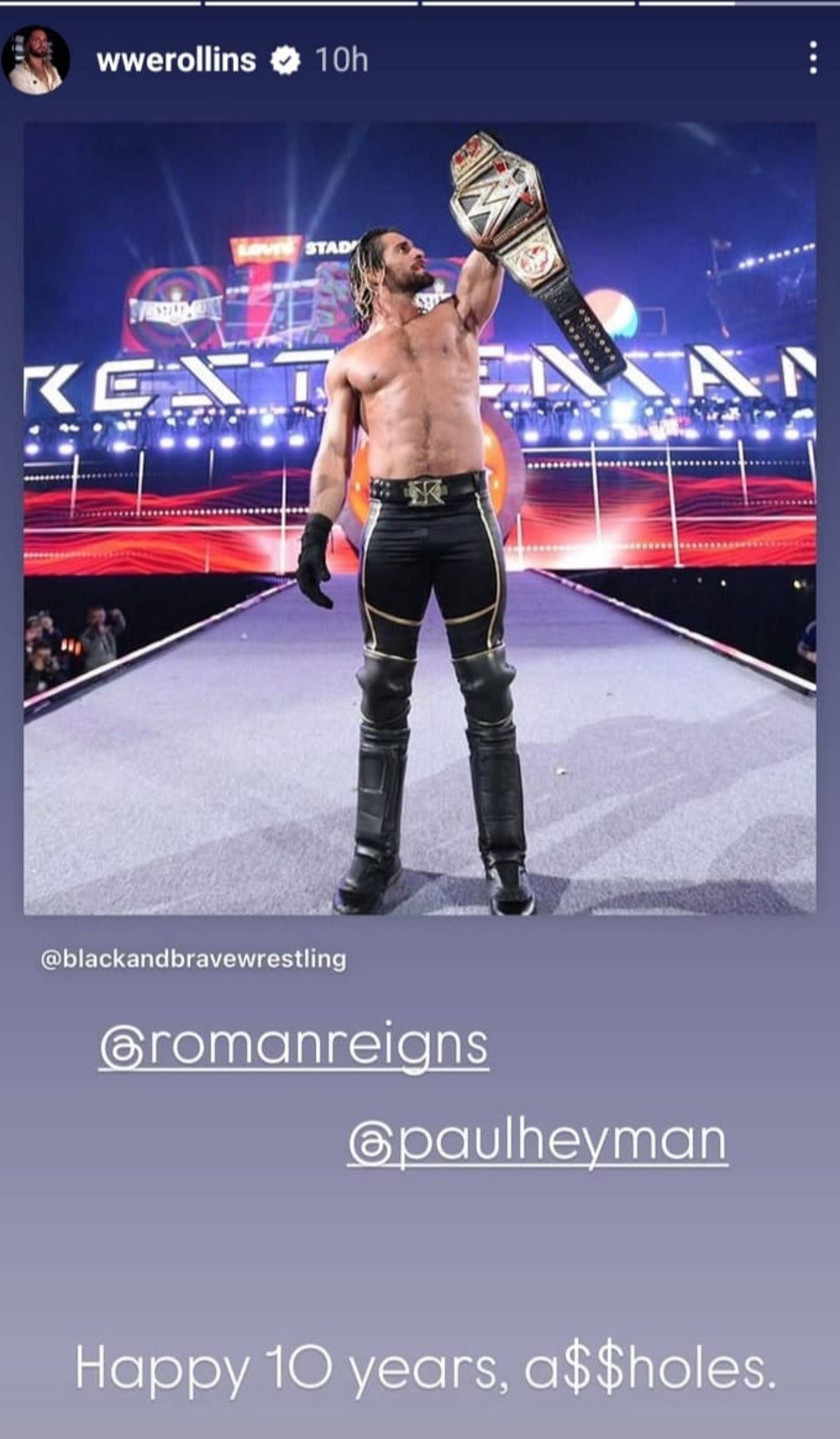 सैथ रॉलिंस की शानदार पोस्ट (Photo: Seth Rollins Instagram Story)